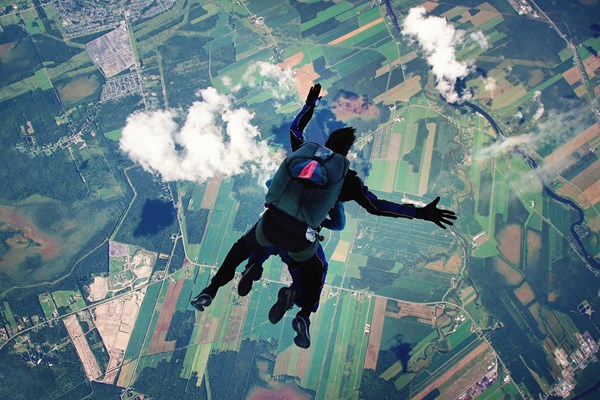 Jump out of a plane and skydive with ashes