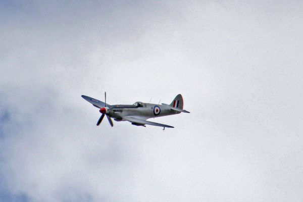 Scatter ashes from a spitfire aircraft