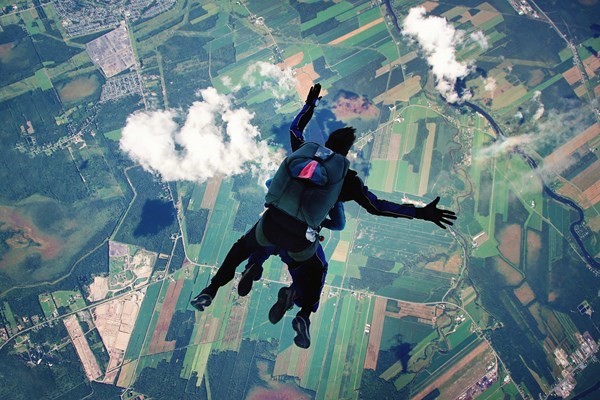 Ashes skydive