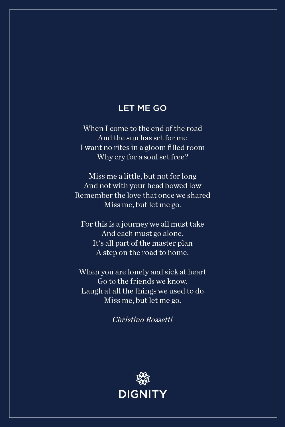 Poems and verses  Let me go