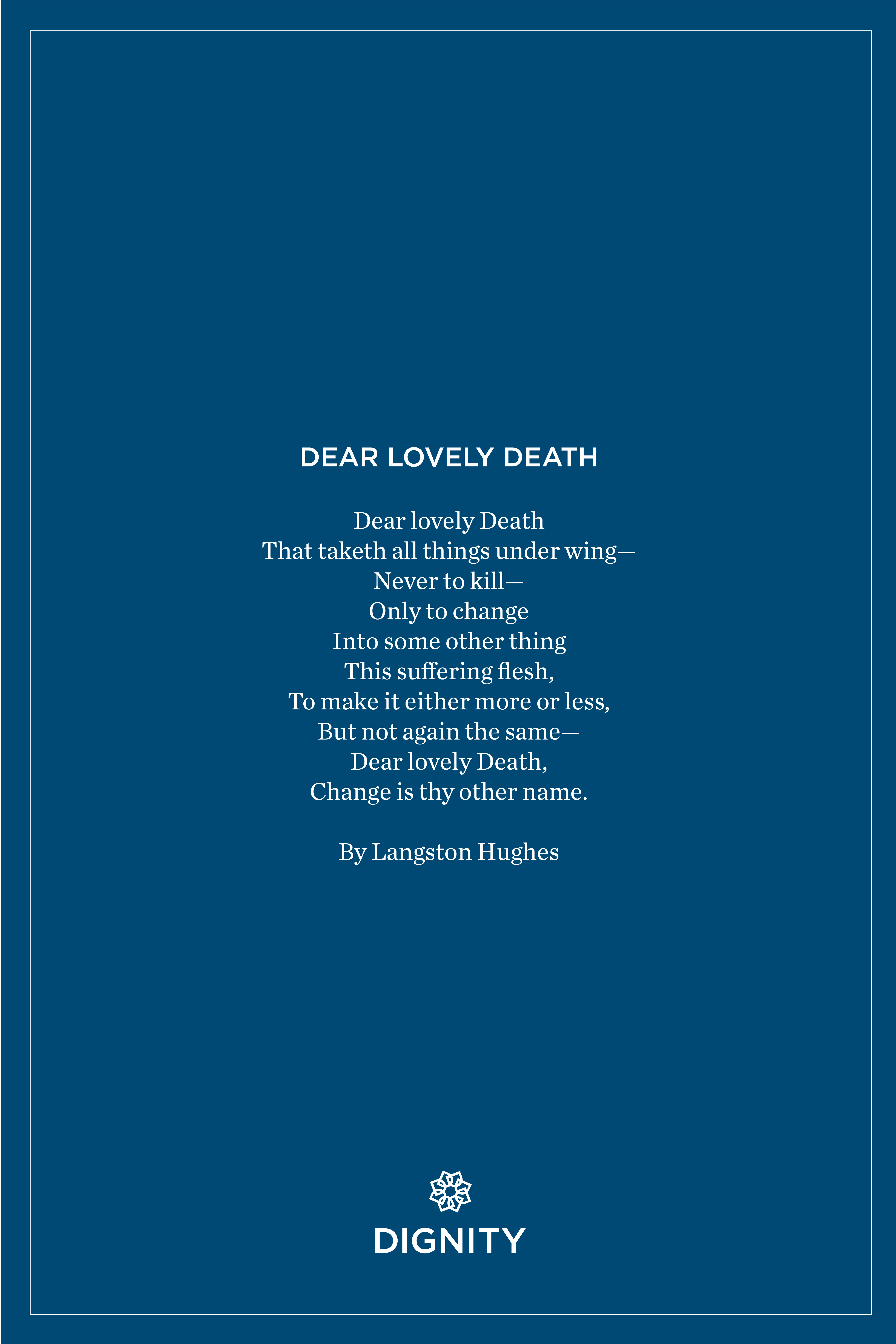 Non religious funeral Death sets a thing significant