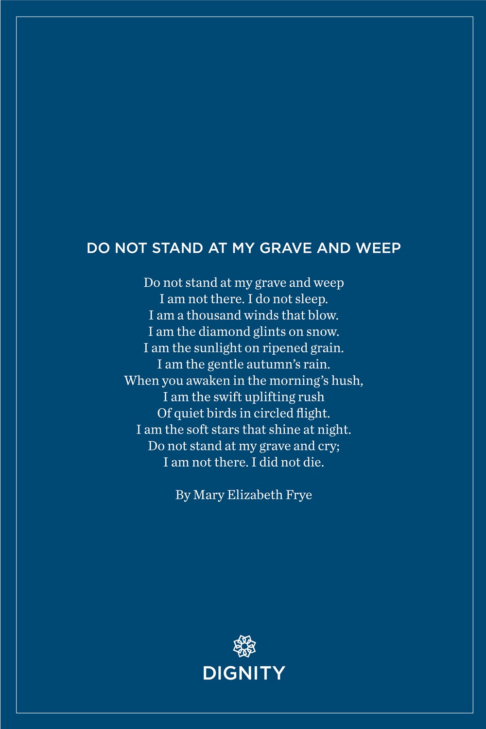 Non Religious Funeral Readings | Popular Poems & Verses | Dignity