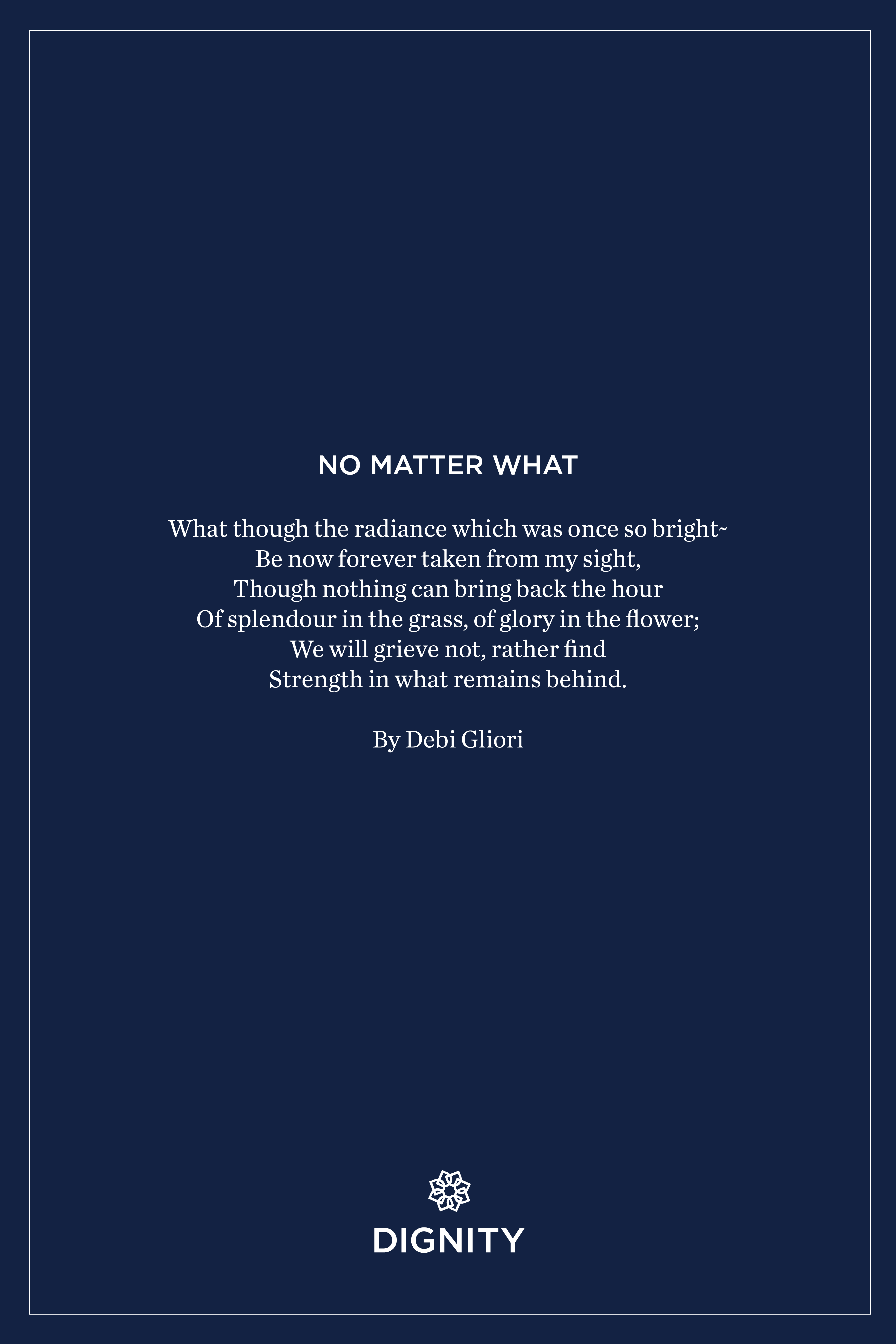 Non religious funeral No matter what